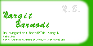 margit barnodi business card